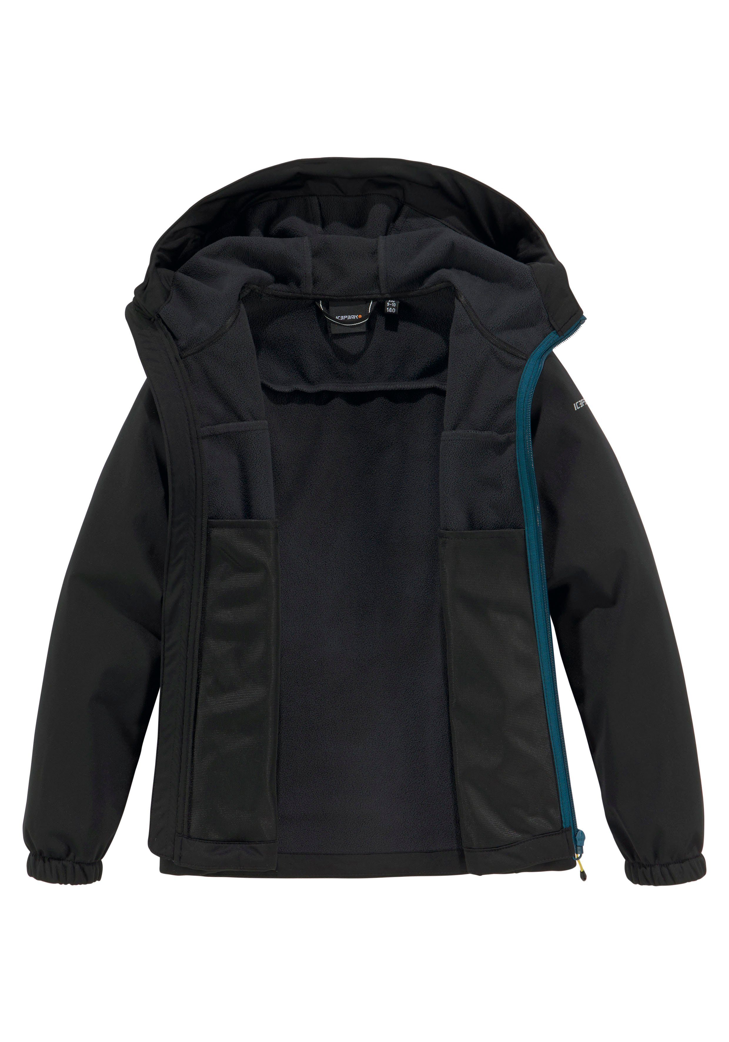 K Icepeak black SOFTSHELLHJACKE Softshelljacke KONAN