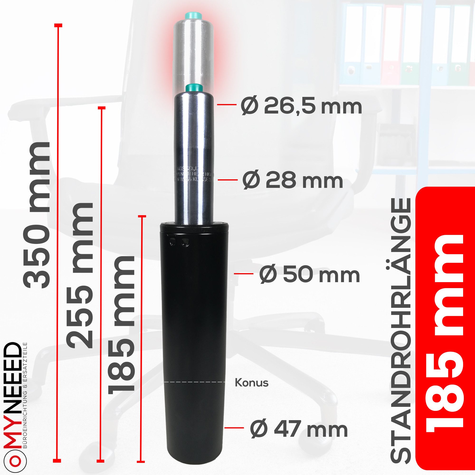 MYNEEED Bürostuhl Gasdruckfeder - Gasdruckdämpfer für Drehstuhl, Chefsessel günstig online kaufen