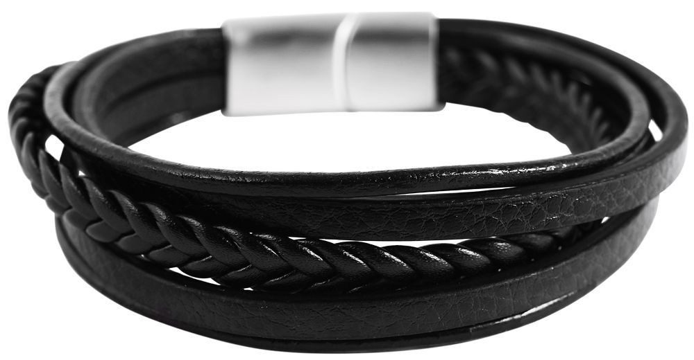 AKZENT Armband Eddie Echtleder schwarz