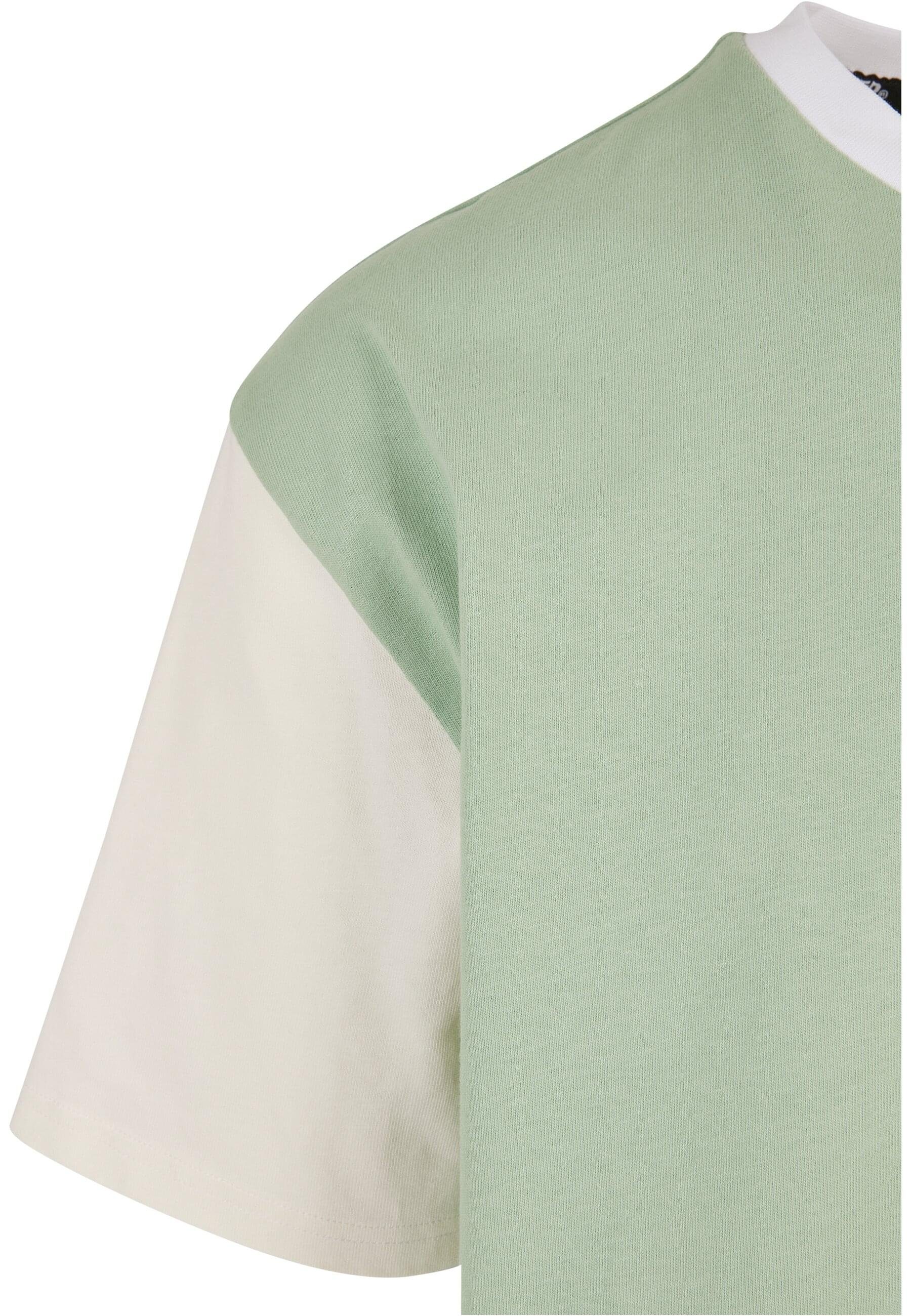 Tee Label Black Herren T-Shirt Oversize Starter vintagegreen/palewhite/white Starter (1-tlg) Patchwork