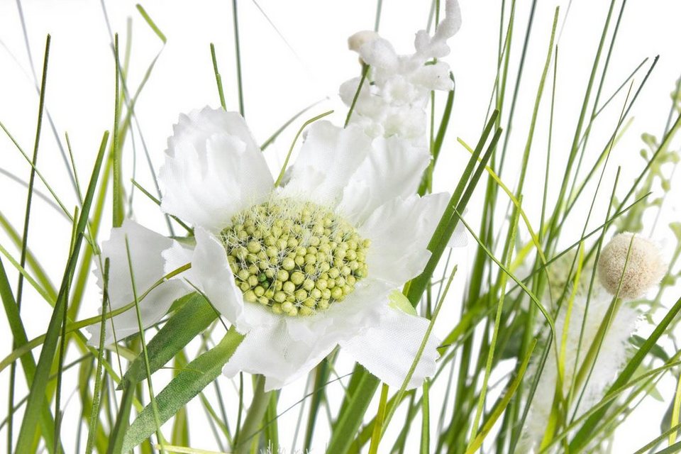 Kunstblume Wiesenblumen im Kunststofftopf Gras, Botanic-Haus, Höhe 37 cm,  Im dekorativen Topf - ohne zusätzlichen Aufwand