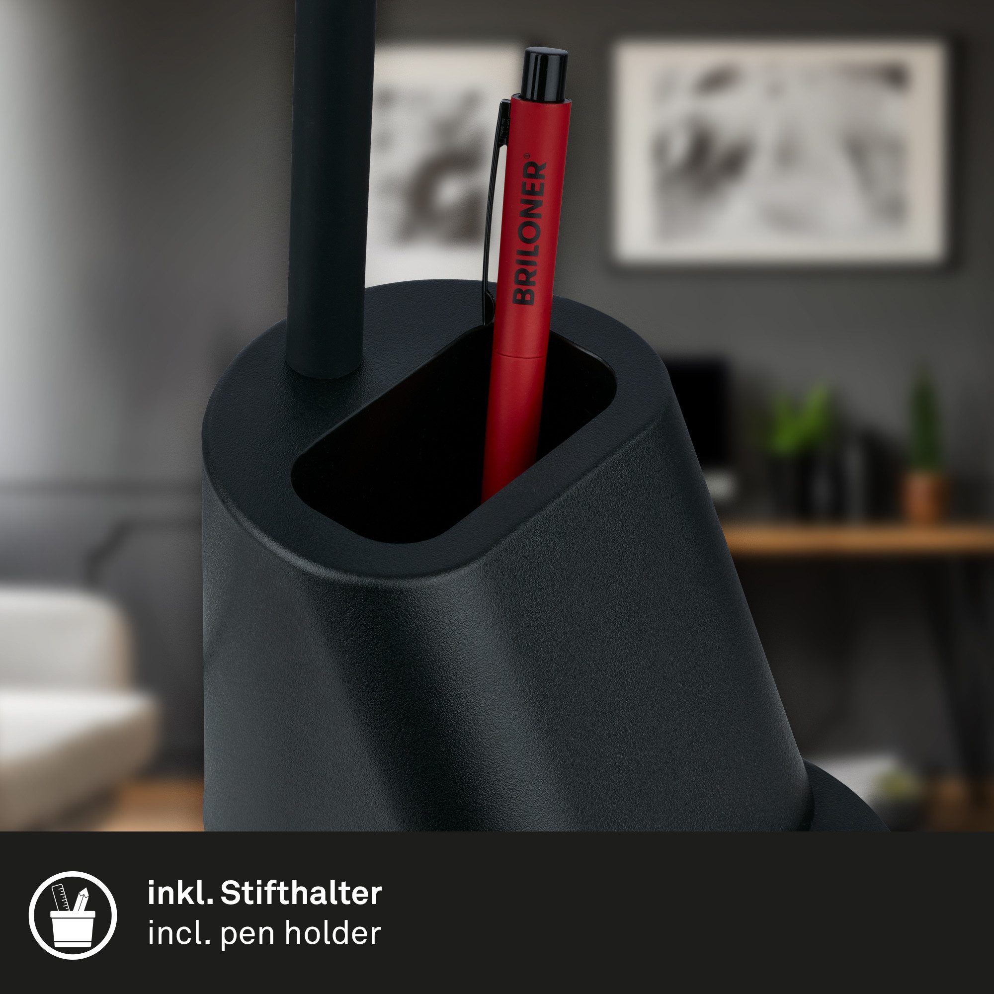 Briloner Leuchten Tischleuchte Tischlampe Leselampe Schreibtisch Home Office, ohne Leuchtmittel, 2700K - Extra - Warmweiß, Tischlampe 21 x 10 x 35,5 cm Weiß max. 9W Leselampe Büro Kinderzimmer