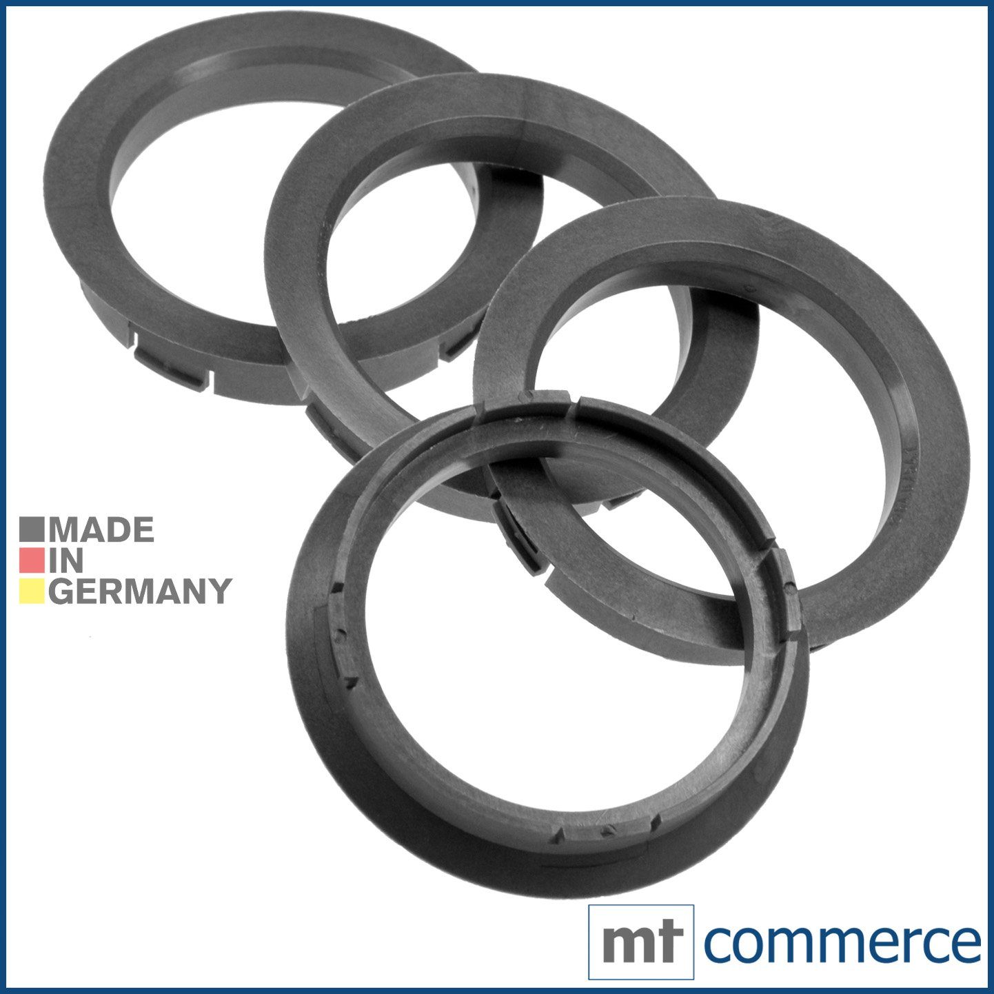 RKC Reifenstift 4X Zentrierringe Silber Felgen Ringe Made in Germany, Maße: 64,0 x 54,1 mm