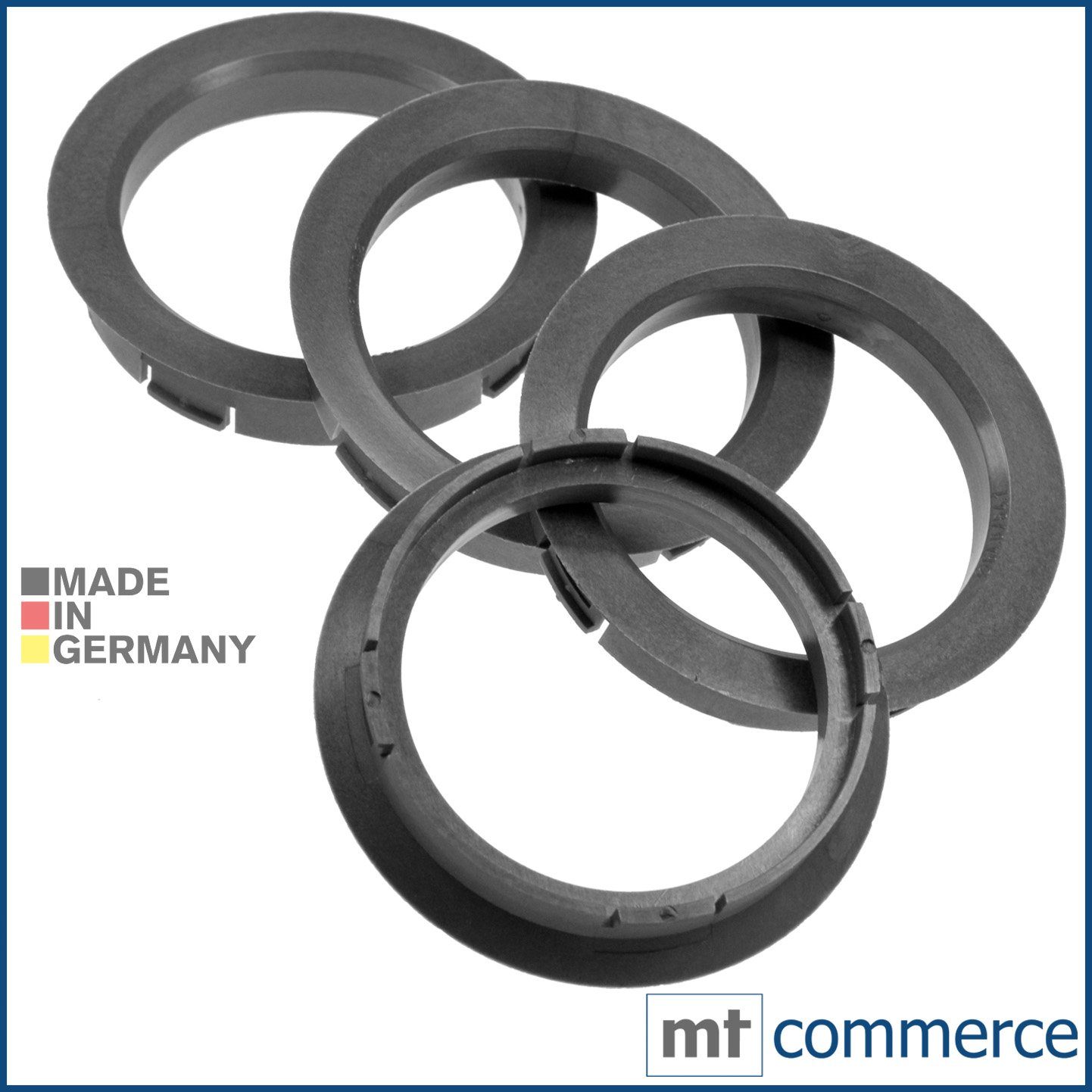BRANDT AUTOMOTIVE Reifenstift 4X Zentrierringe Silber Felgen Ringe Made in Germany, Maße: 64,0 x 54,1 mm