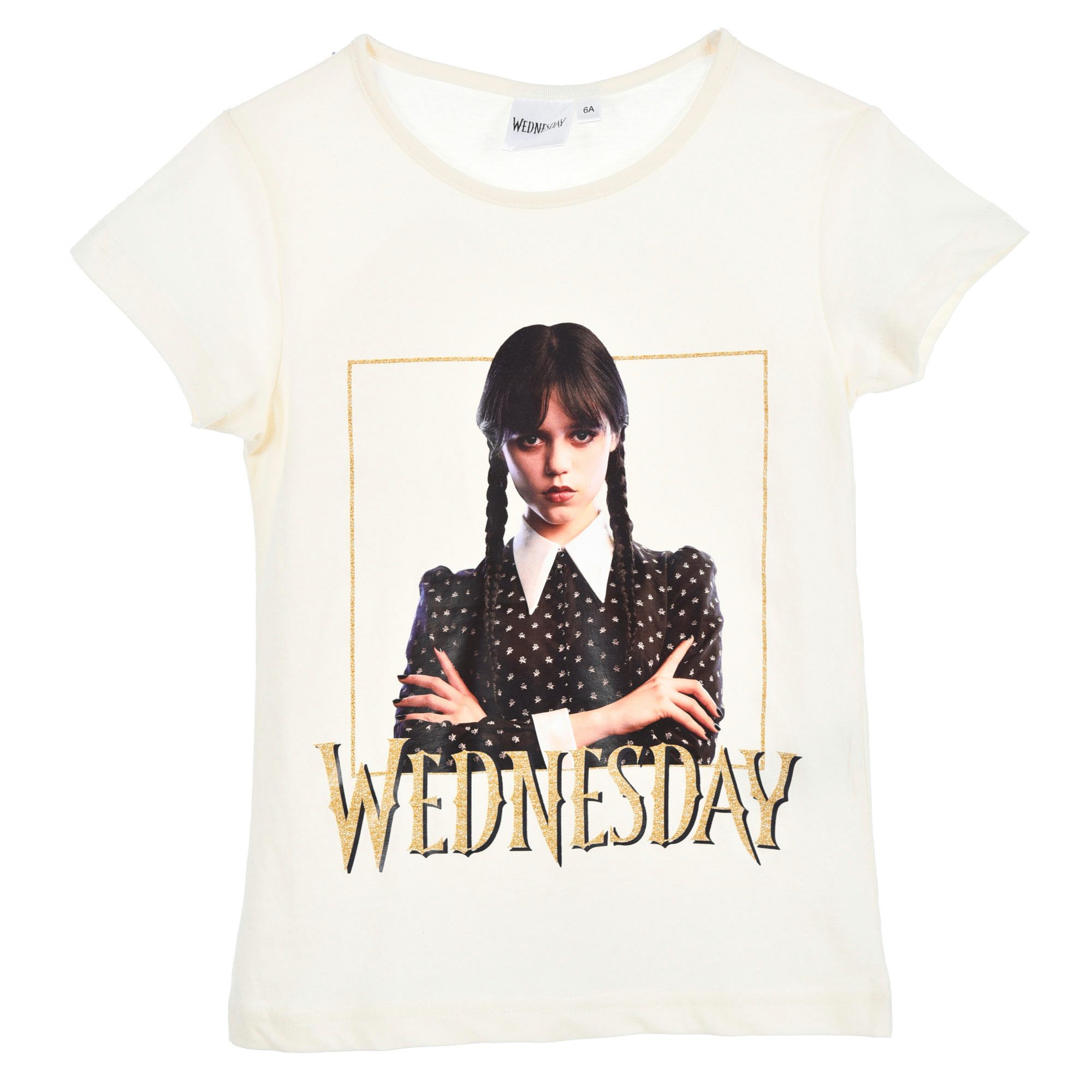 Wednesday Print-Shirt Adams Wednesday Mädchen T-Shirt kurzarm Shirt 100% Baumwolle, Gr. 116 bis 152
