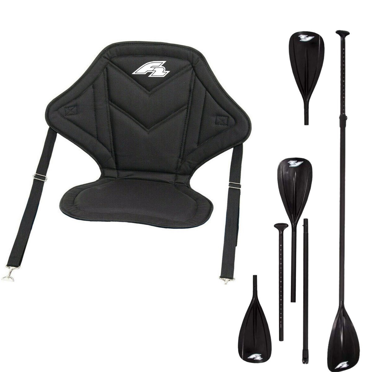 F2 Kayak Dual Tech Paddle SUP Paddel 2-in-1 SUP & Kajak Paddel+Sitz SUP-Paddel