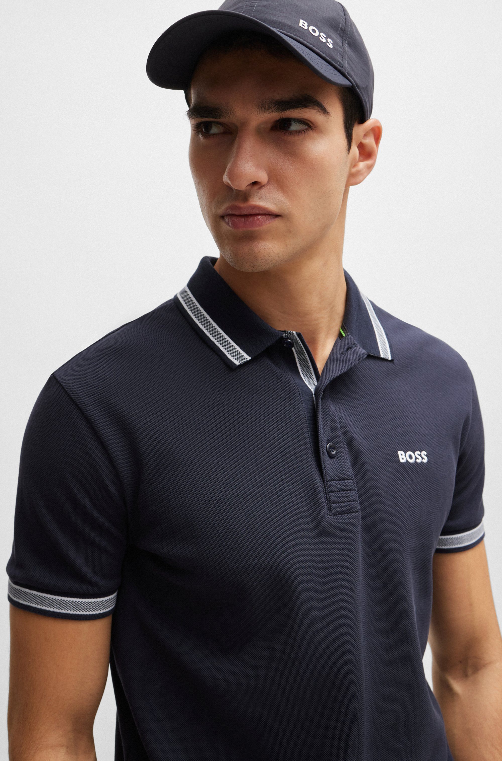 BOSS GREEN Poloshirt Paddy mit kontrastfarbenen günstig online kaufen