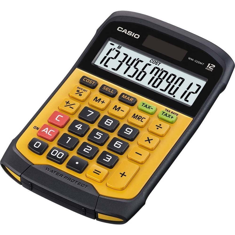 CASIO Taschenrechner Tischrechner WM-320MT, Spritzwasserschutz, Staubschutz, IP54