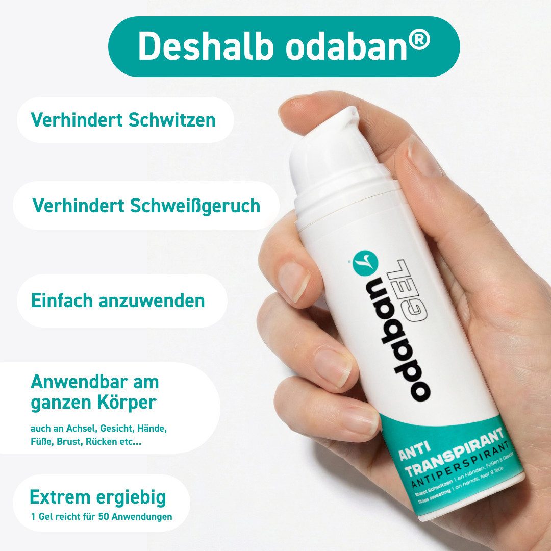 Odaban Deo-Creme odaban Antitranspirant GEL gegen Schwitzen, 1-tlg., Schweißstoppend