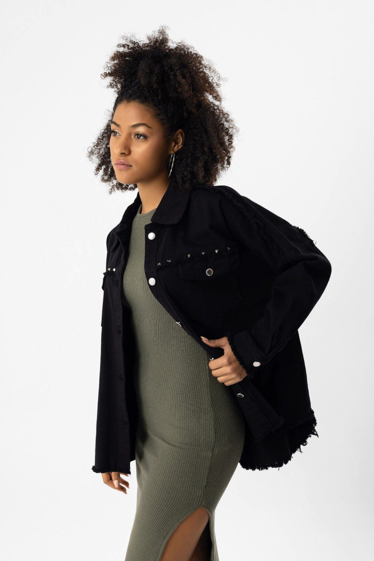 No Matter What Maxikleid Gestreiftes Kleid mit Schlitz