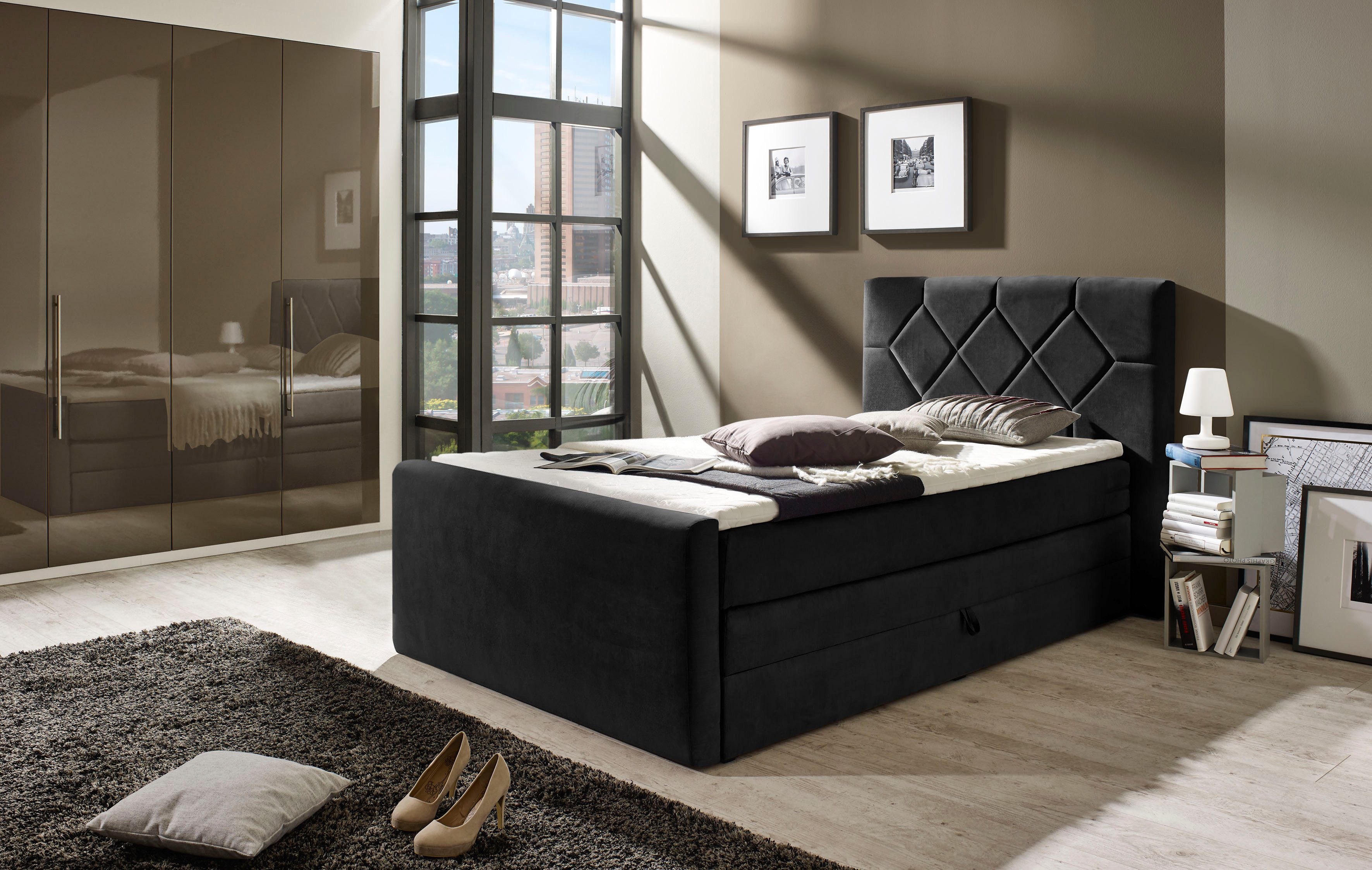 Places of Style Boxspringbett Atlanta, inklusive günstig online kaufen