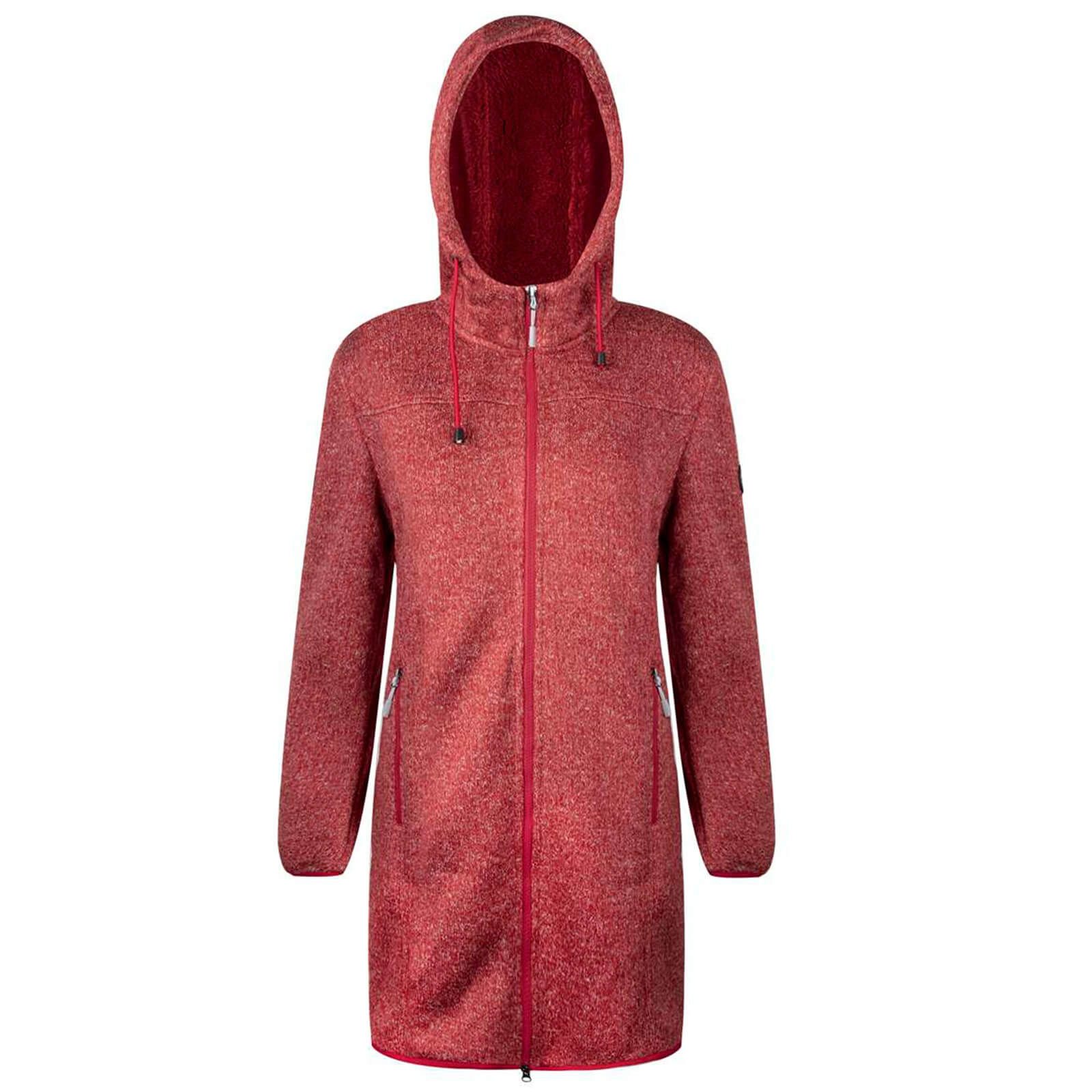Blue Wave Fleecejacke Naomi Damen Strickfleecemantel Naomi mit Teddy-Futter - Fleecemantel Kapuze
