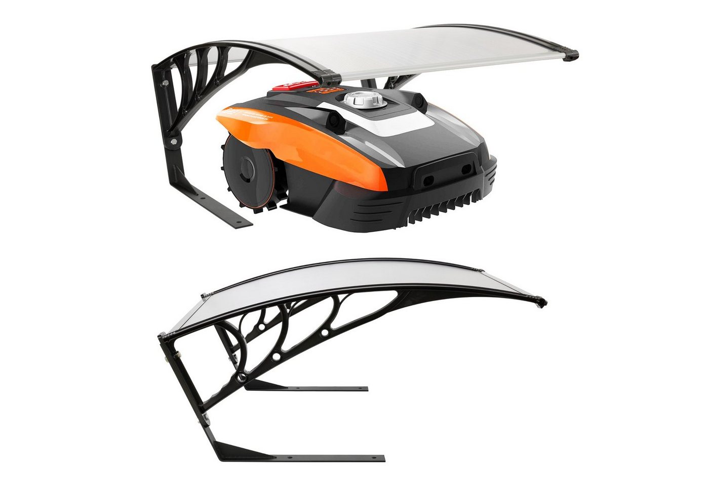Arebos Mähroboter-Garage Carport 102 x 79 cm, Metall, Witterungsbeständig + UV-Schutz, Stabile Konstruktion: robustes Metall für lange Lebensdauer