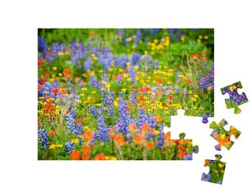 puzzleYOU Puzzle Wildblumen in voller Pracht: Lupine und Aster, 48 Puzzleteile, puzzleYOU-Kollektionen Blumenwiesen, Blumen & Pflanzen