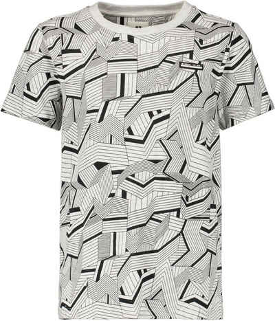 Garcia T-Shirt »G13402 - 625-white melee 1« mit allover Print