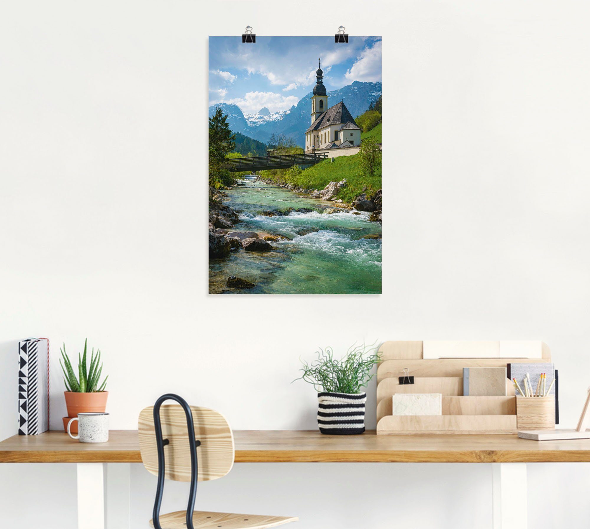 Wandbild Leinwandbild, Ramsau, Wandaufkleber Artland Alubild, St), in in versch. als (1 oder Größen Poster Seebilder Frühling