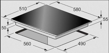 Kaiser Küchengeräte Backofen-Set EH 6355 RotEm+KCT 6385 Em, Elektro Einbau Backofen Autark 60cm 67L +Elektro-Kochfeld 60 cm