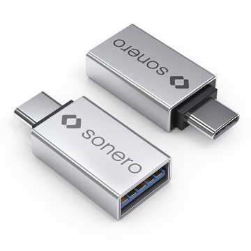 sonero Sonero U-A100 USB-Adapter (USB-C Stecker auf USB-A Buchse) alu/silber USB-Kabel