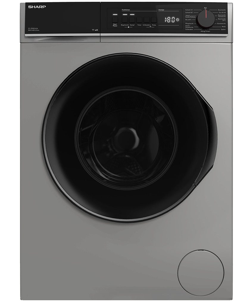 Sharp Waschmaschine ES-PRO814SA-DE, 8 kg, 1400 U/min, EcoLogic