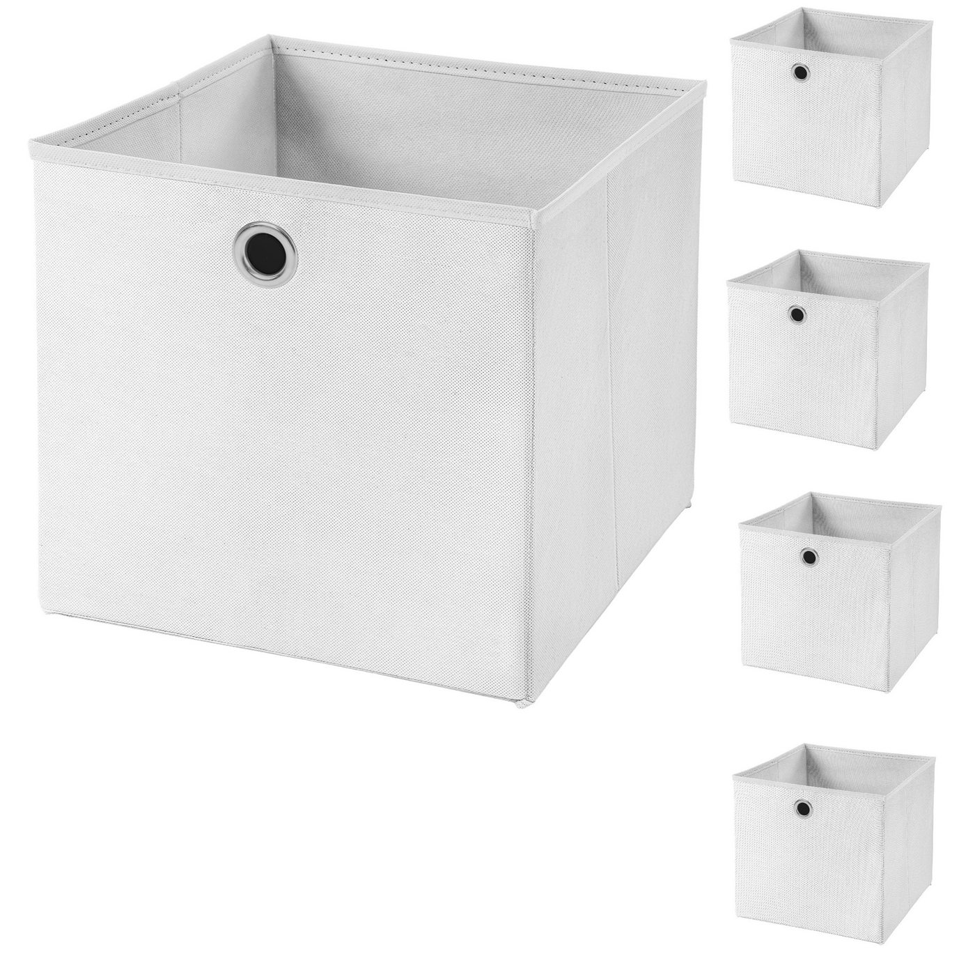 StickandShine Faltbox 5er SET 28 x 28 x 28 cm ohne Deckel – perfekt für KALLAX - 19 Farben