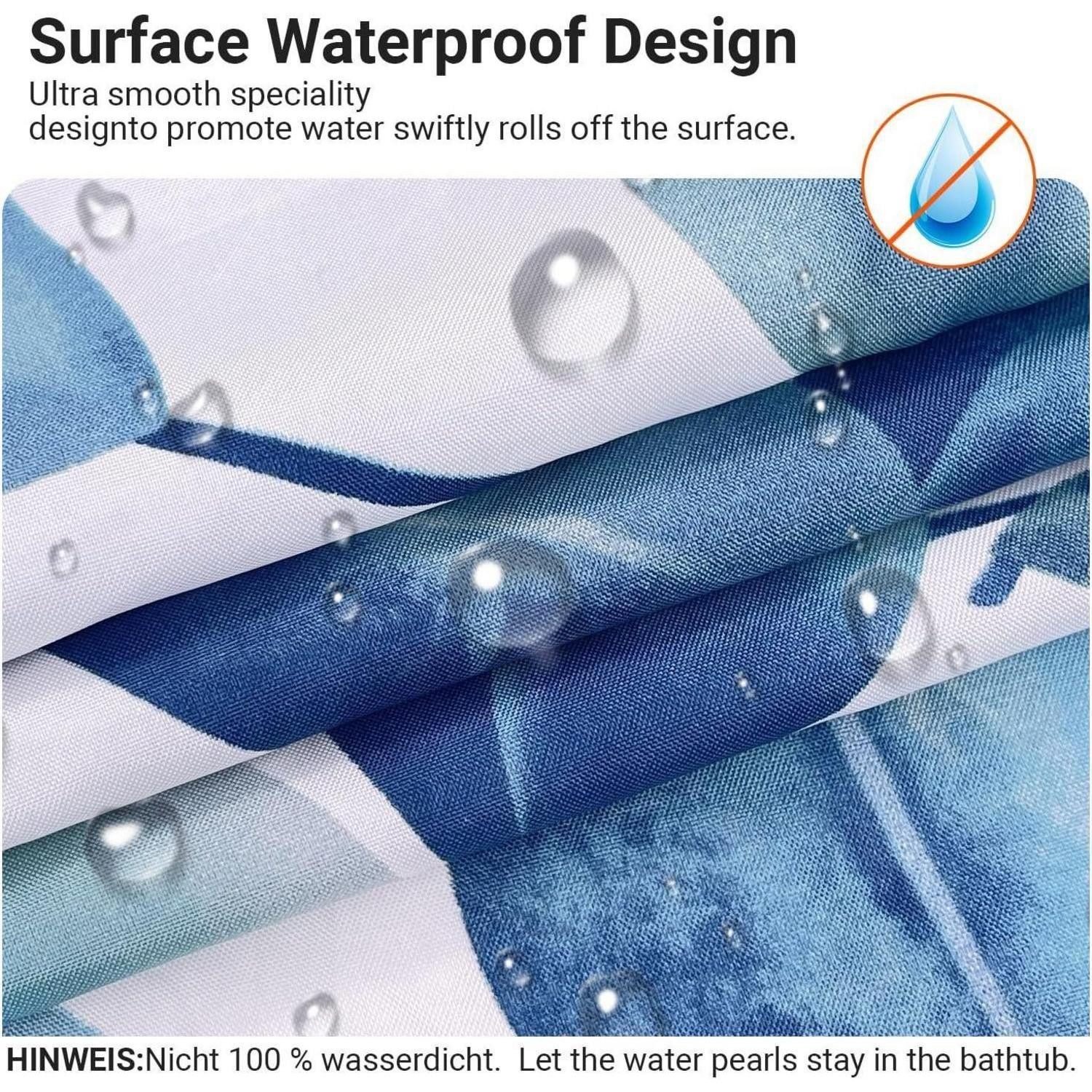 LuxusKollektion Duschvorhang Duschvorhang Grün Blätter Pflanze 80x180cm Antischimmel Wasserdicht