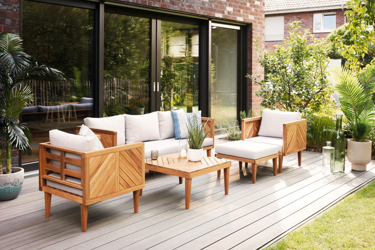 Primaster Gartenlounge-Set Primaster Gartenmöbel-Set Minori Akazienholz, Witterungsbeständig