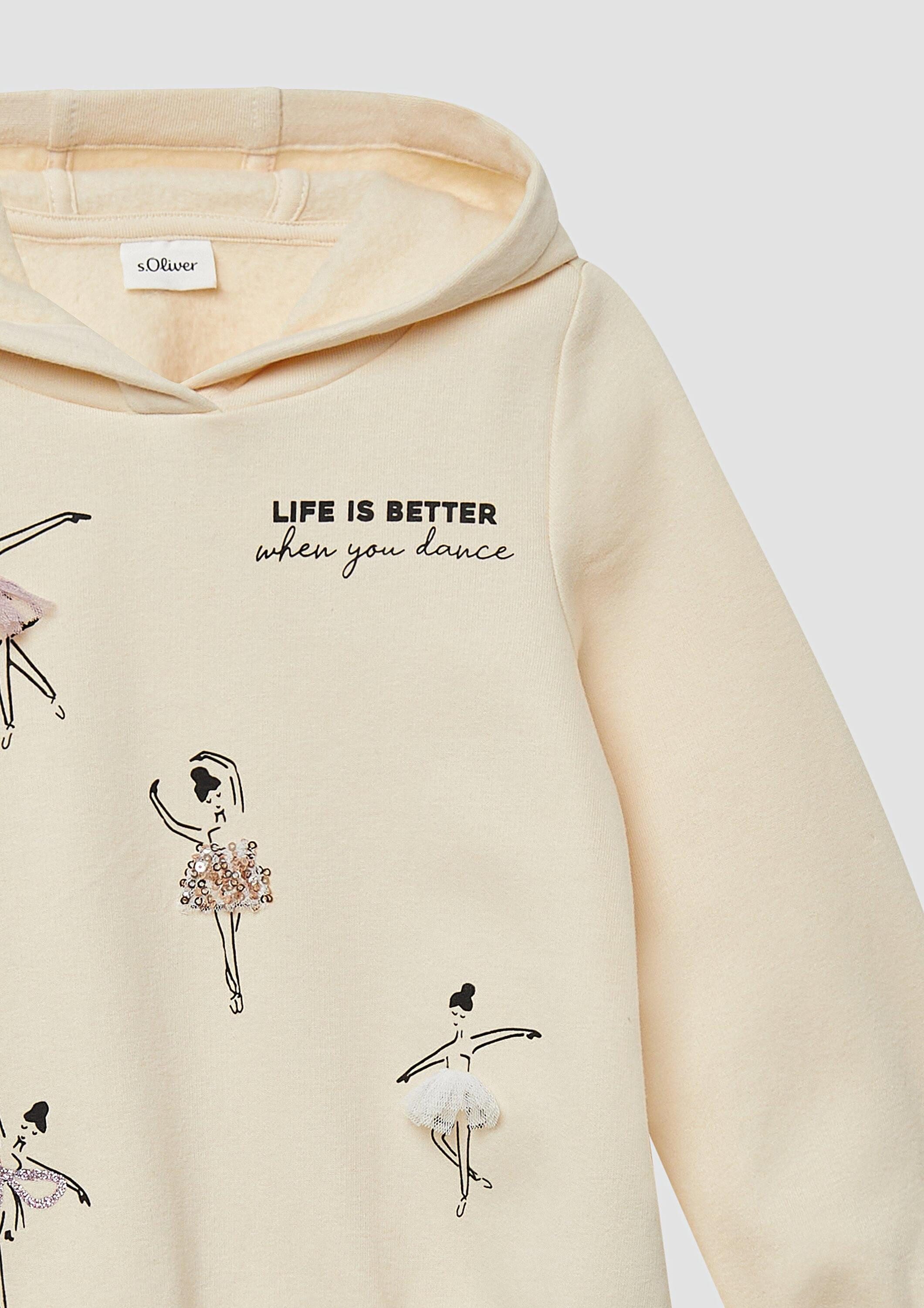 s.Oliver Sweatshirt Sweatshirt Kuscheliger Hoodie mit Artwork – Bild 4 von 4