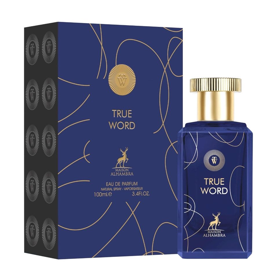 Maison Alhambra Eau de Parfum True World - 100 ml, Fruchtig-frischer Unisex-Duft mit Vanille & Sandelholz