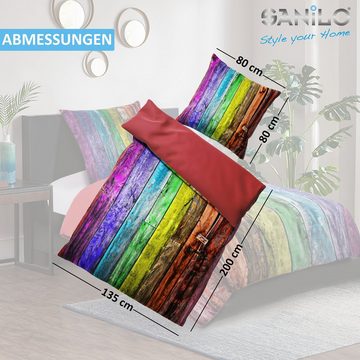 Bettwäsche Rainbow 135x200 cm, Bettbezug und Kissenbezug, Sanilo, Baumwolle, 4 teilig