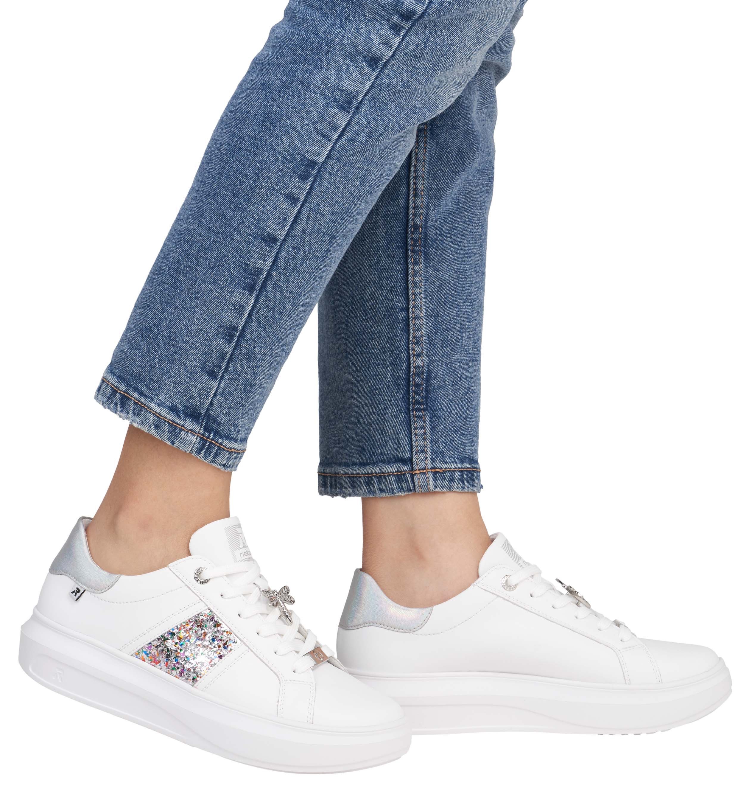 RIEKER Sport Plateausneaker mit stylischen Metallic-Details, günstig online kaufen