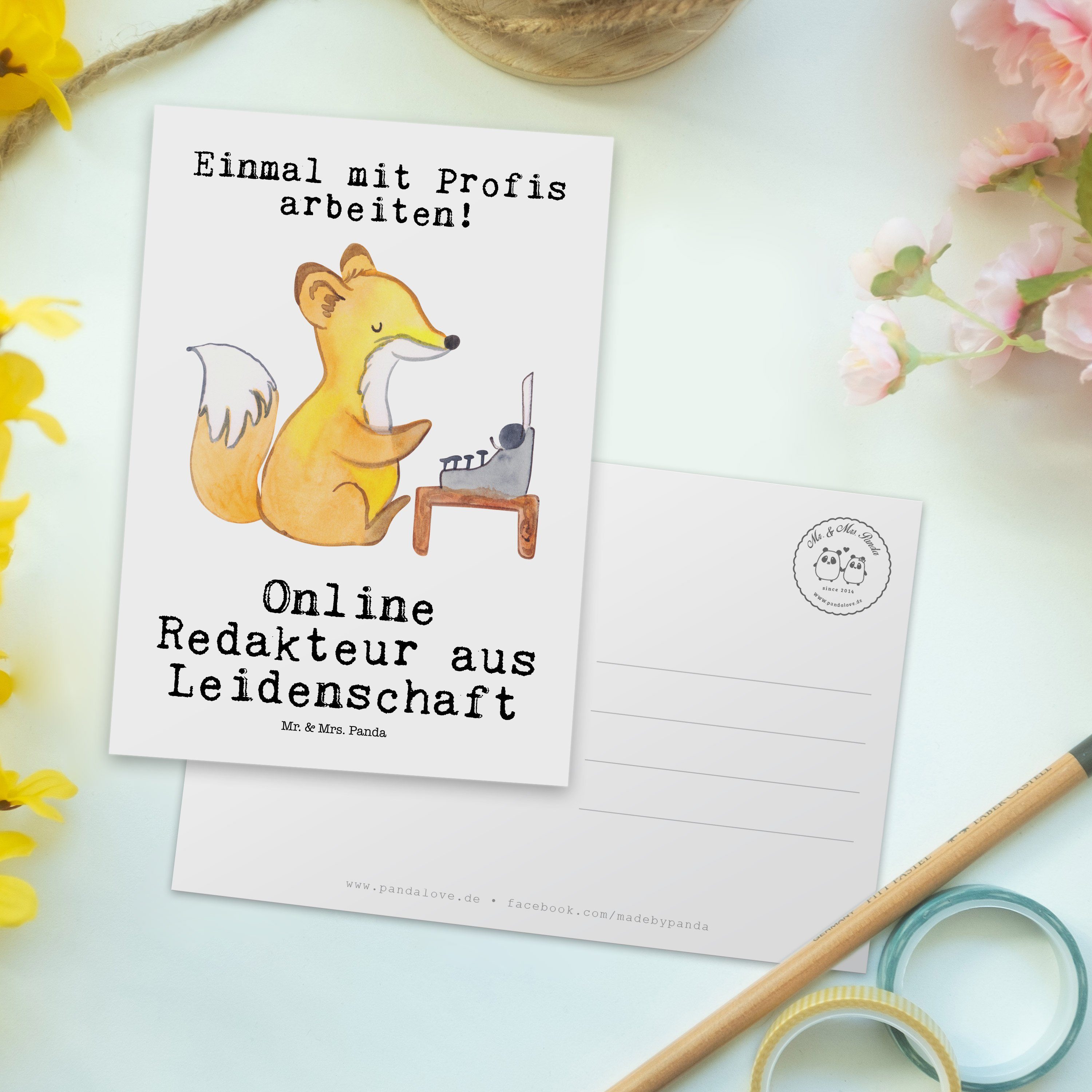 Online Mrs. Leidenschaft Mr. Postkarte Schenken Karte, - Geschenk, Redakteur & - aus Panda Weiß