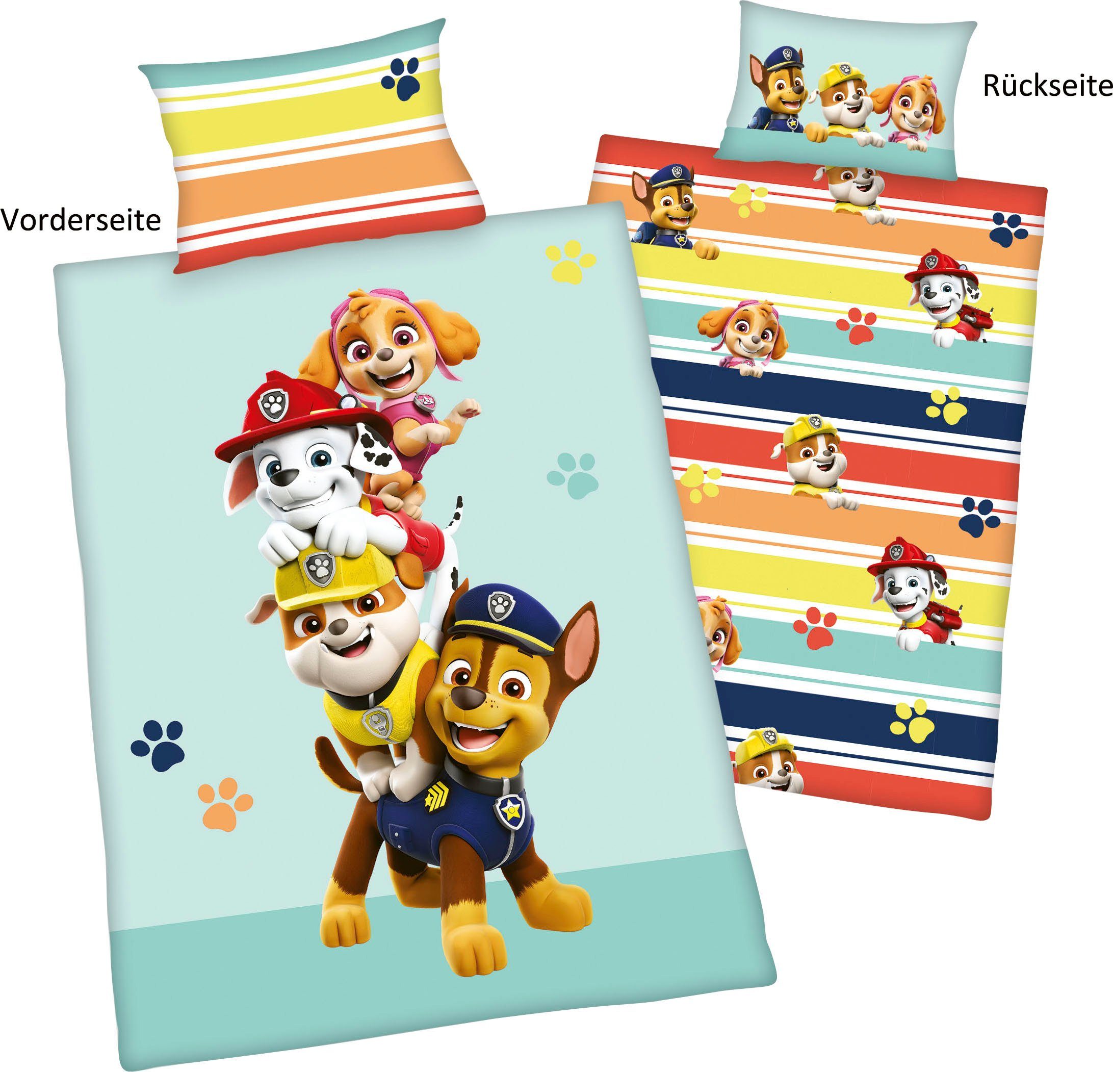 PAW PATROL Babybettwäsche Paw Patrol, Renforcé, mit liebevollem Motiv