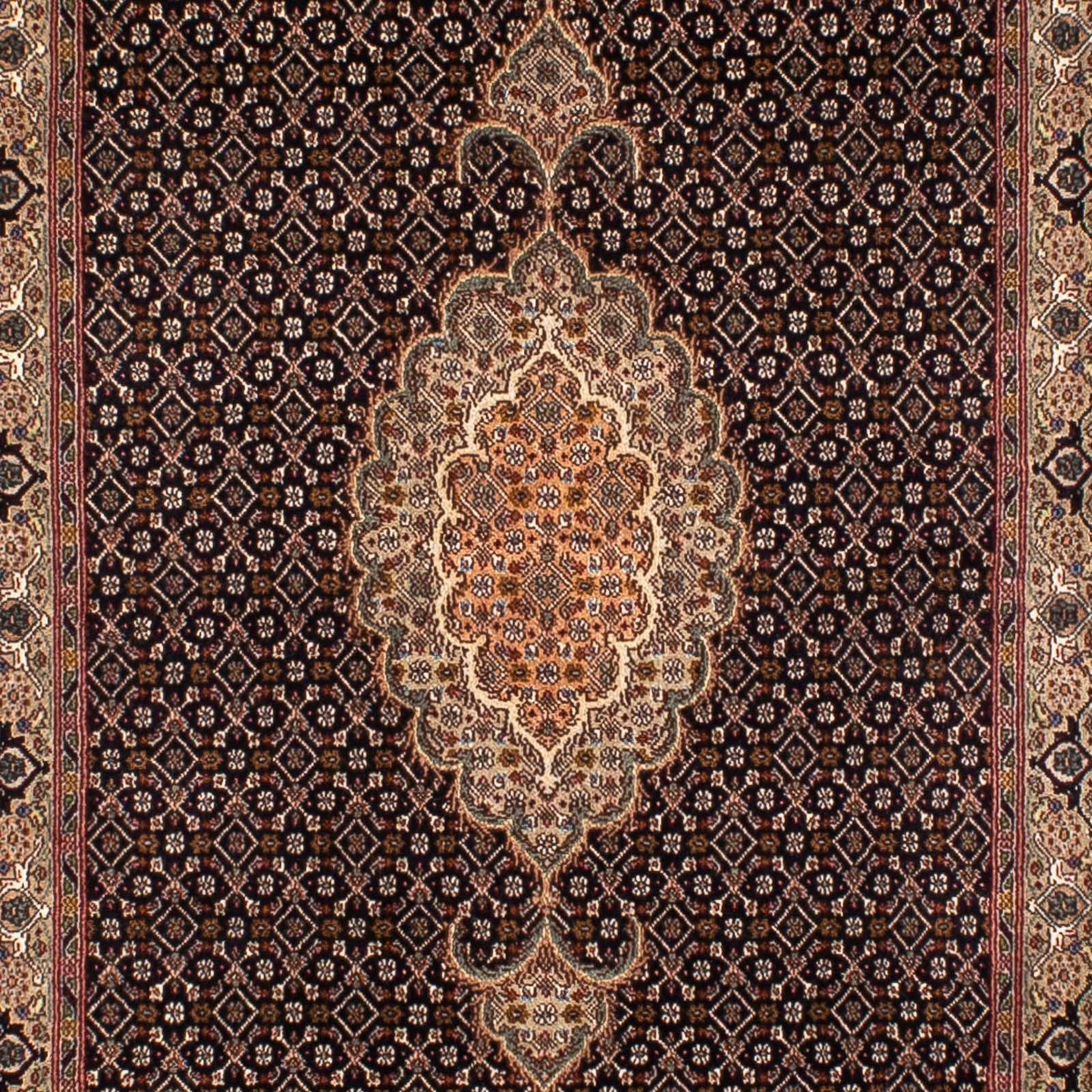 Orientteppich Perser - Täbriz - cm 77 10 Handgeknüpft, x Zertifikat mit Einzelstück Höhe: dunkelblau, mm, 295 morgenland, rechteckig, Wohnzimmer, 