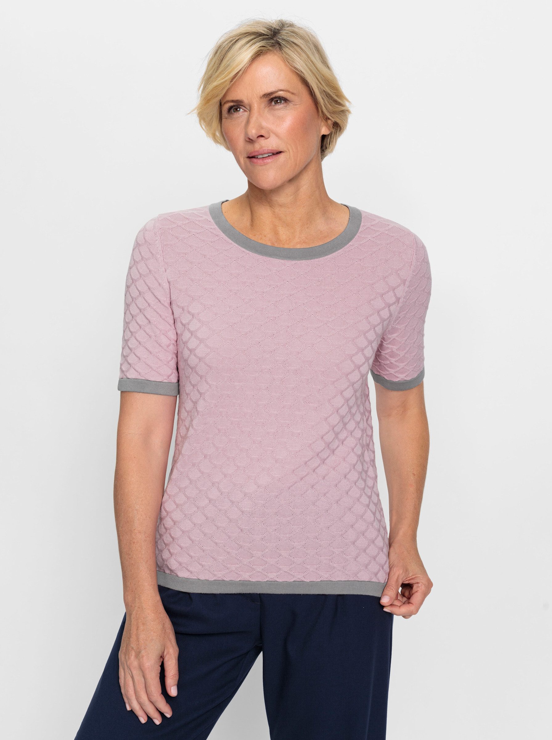 Strickpullover Kurzarmpullover