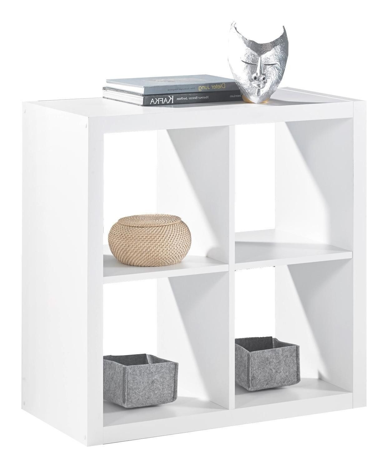 Raumteilerregal STYLE, B 77 cm, H 77 cm, 4 offene Fächer