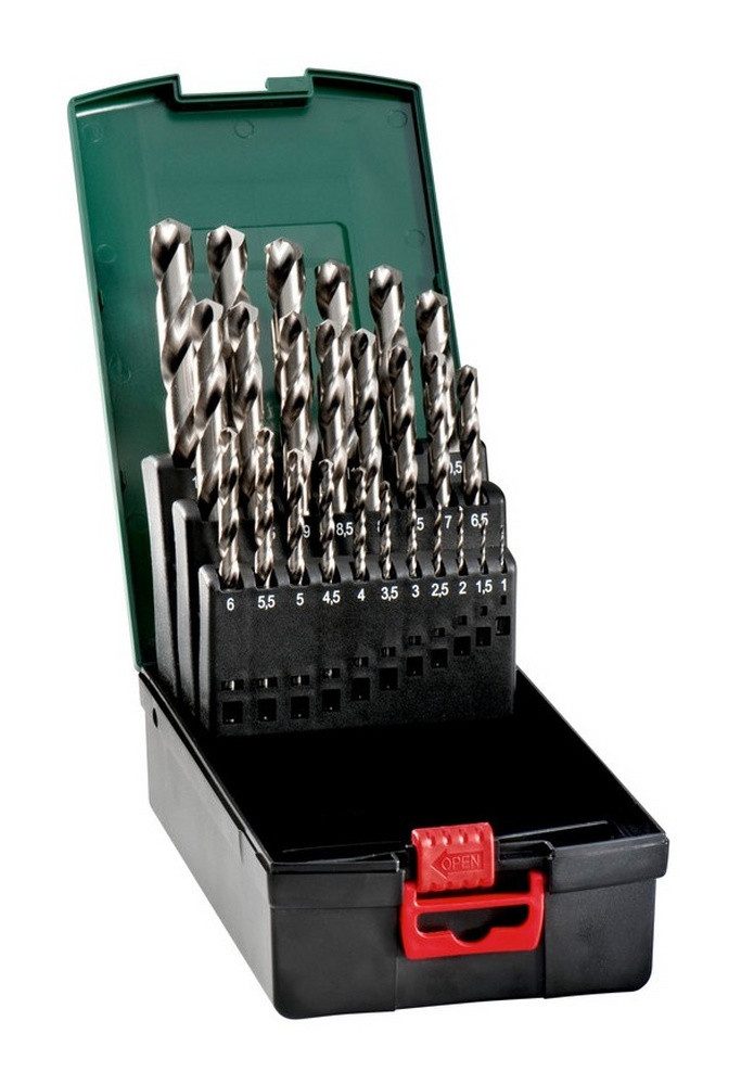 metabo Bohrersatz, HSS-G-Kunststoffkassette, "SP", 25-teilig