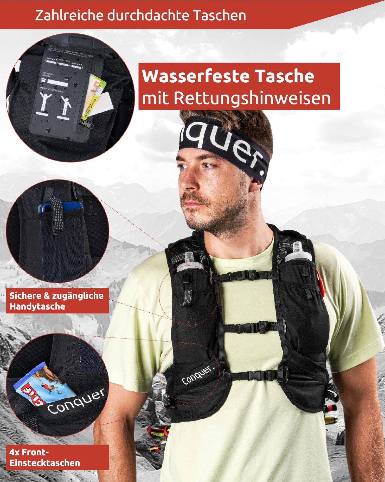 Conquer. Trinkrucksack Conquer. 15L Ultraleichter Trinkrucksack günstig online kaufen
