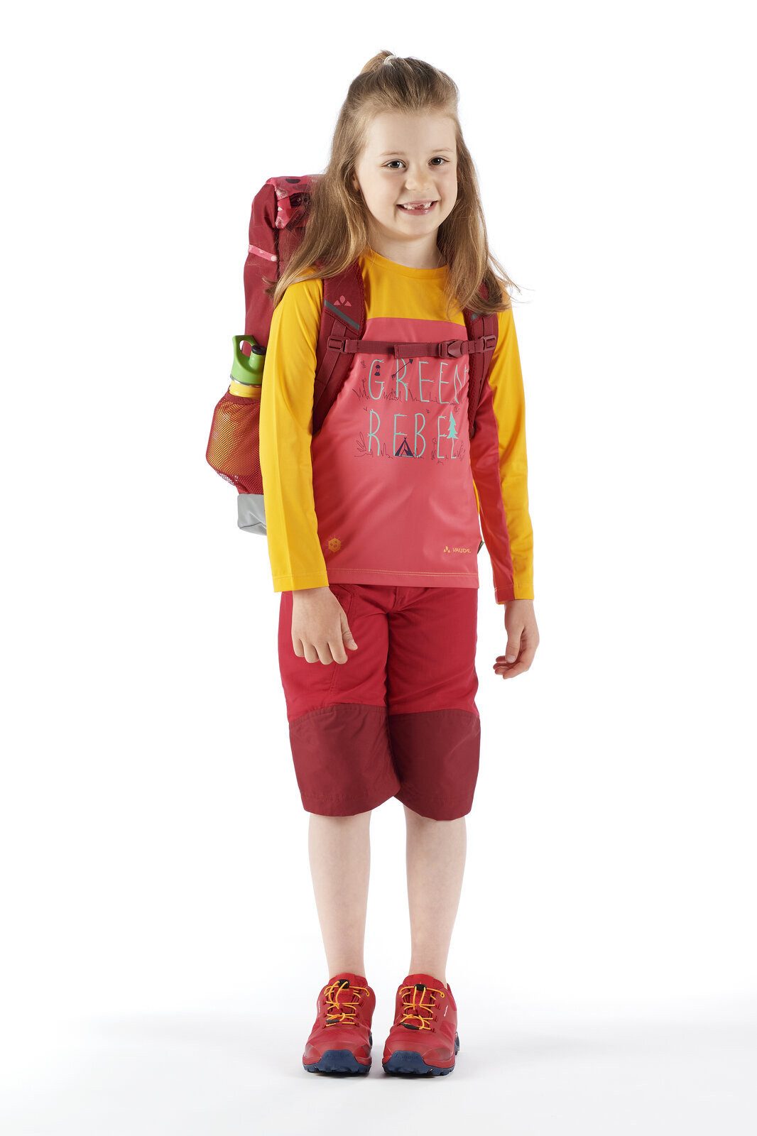 VAUDE Trekkingrucksack Puck 14, Kinderrucksack inklusive Regenhülle und Sitzmatte, 14 Liter