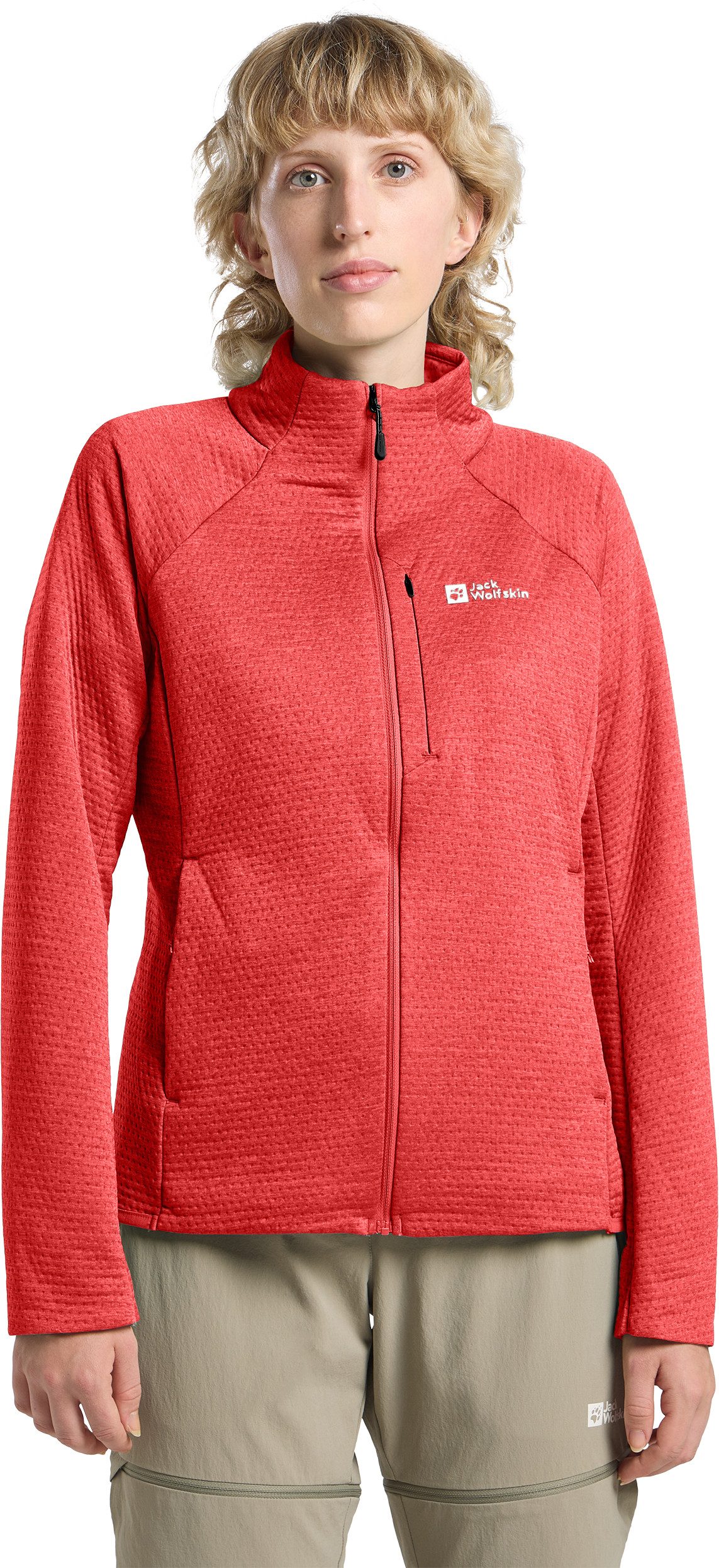 Jack Wolfskin Fleecejacke TAIGA FZ W mit Reißverschluss, hoch geschlossener Ausschnitt, weiches Material