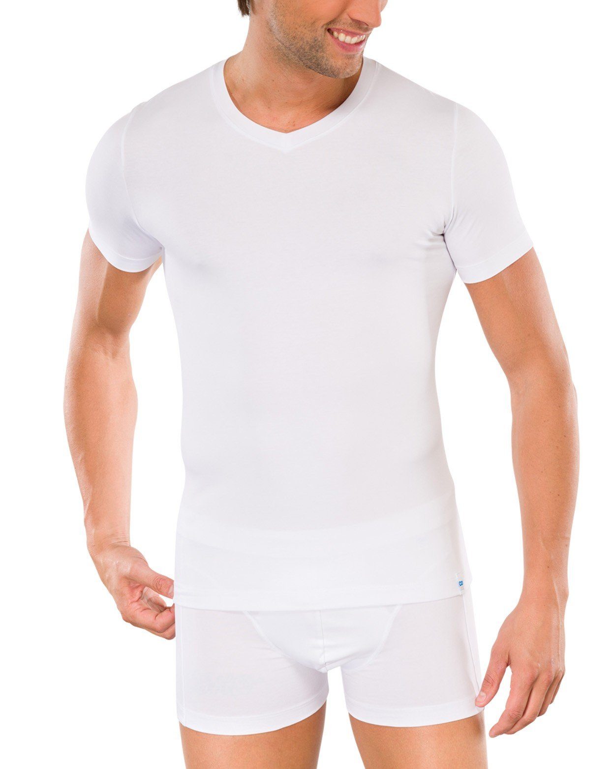 Schiesser Unterhemd Long Life Cotton (Set, 1-St., 1er-Pack) Gr. 12 (5XL)  Herren Unterhemd Shirt 1/2 Arm, reduzierte Pilling-Bildung und glatte und  gleichmäßige Oberfläche