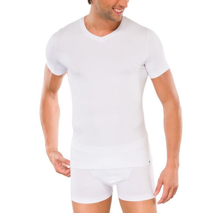 Schiesser Unterhemd Long Life Cotton (Set 1-St. 1er-Pack) Gr. 12 (5XL) Herren Unterhemd Shirt 1/2 Arm