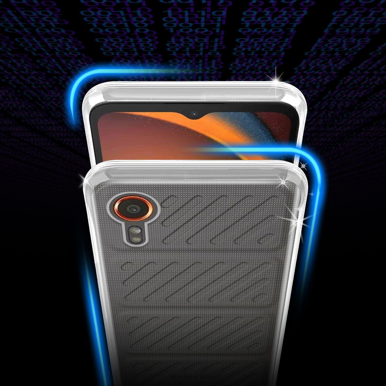 Cadorabo Handyhülle für Samsung Xcover 7 Hülle Samsung Xcover 7, Hülle TPU Silikon Handy Schutzhülle Slim Transparent Case Cover