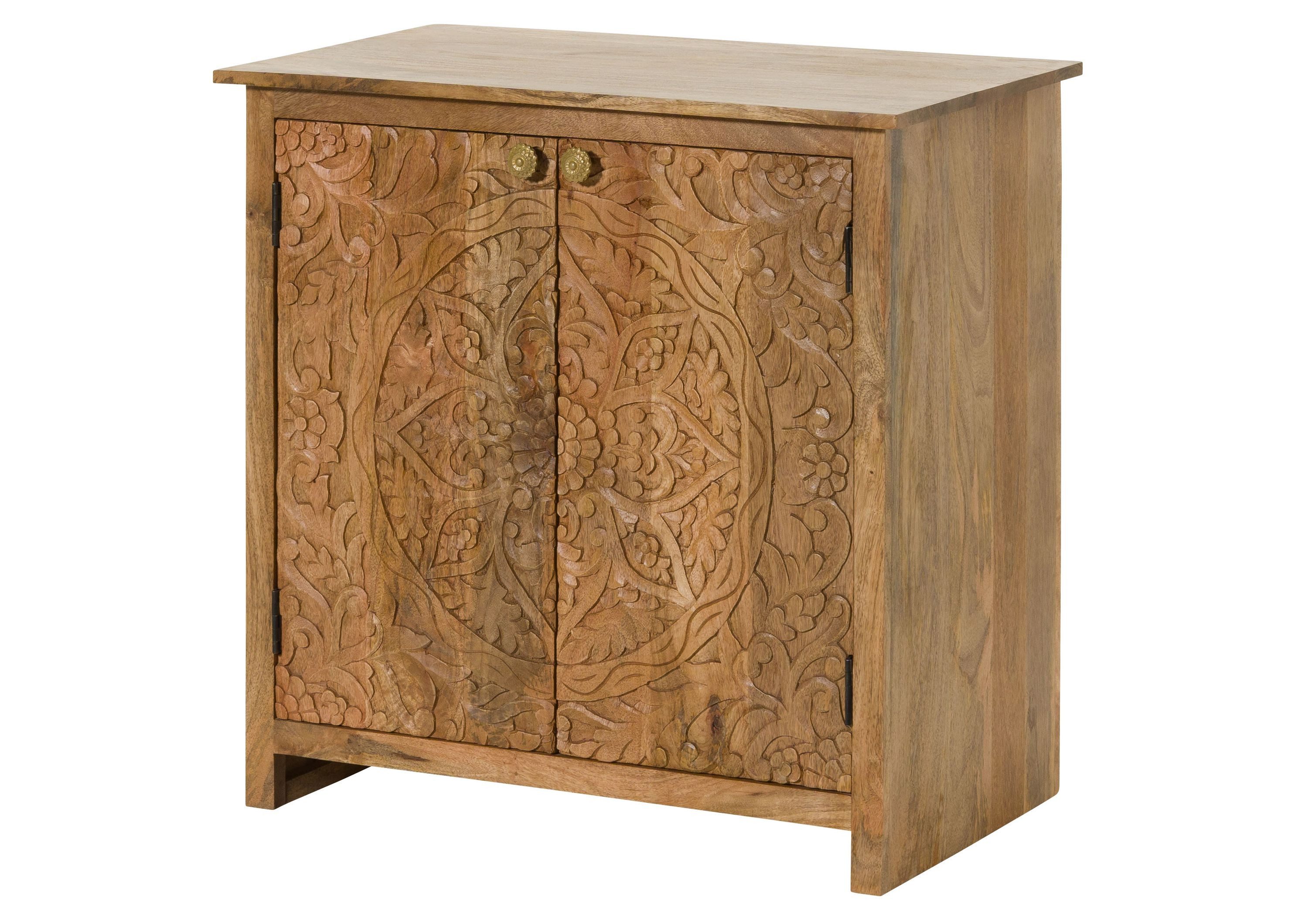 Massivmoebel24 Kommode KASHMIR (Massivholz), Mango 80x48x78 natur lackiert KASHMIR #108