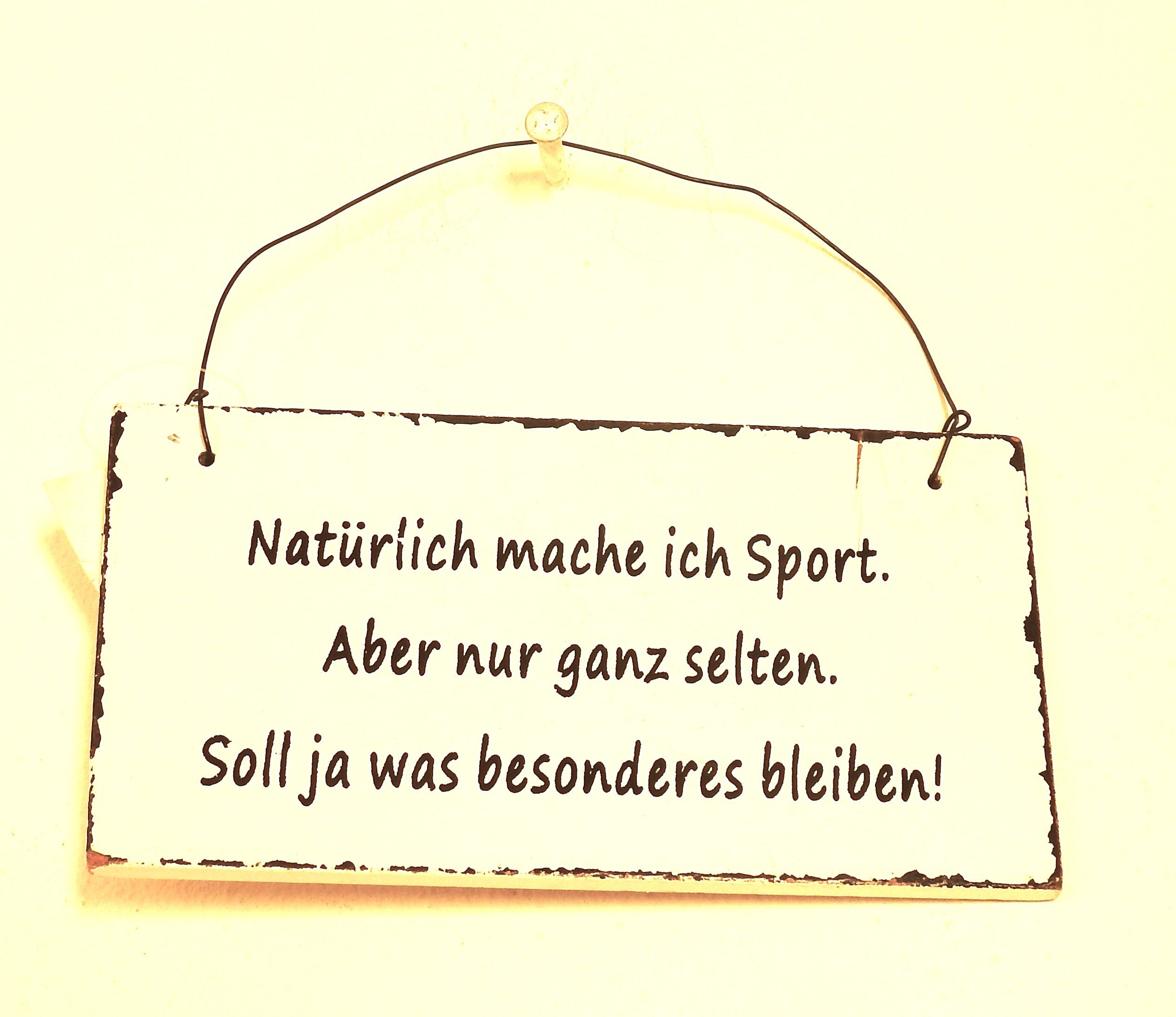 Lucht Holzbild Zweierlei, Natürlich mache ich Sport