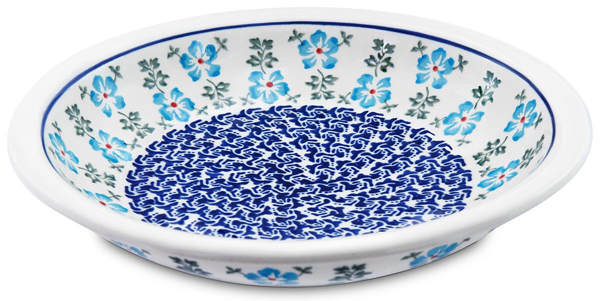 Bunzlauer Keramik Speiseteller Tiefer Teller Ø22,5 cm Suppenteller, Pastateller, Essteller Dekor 962
