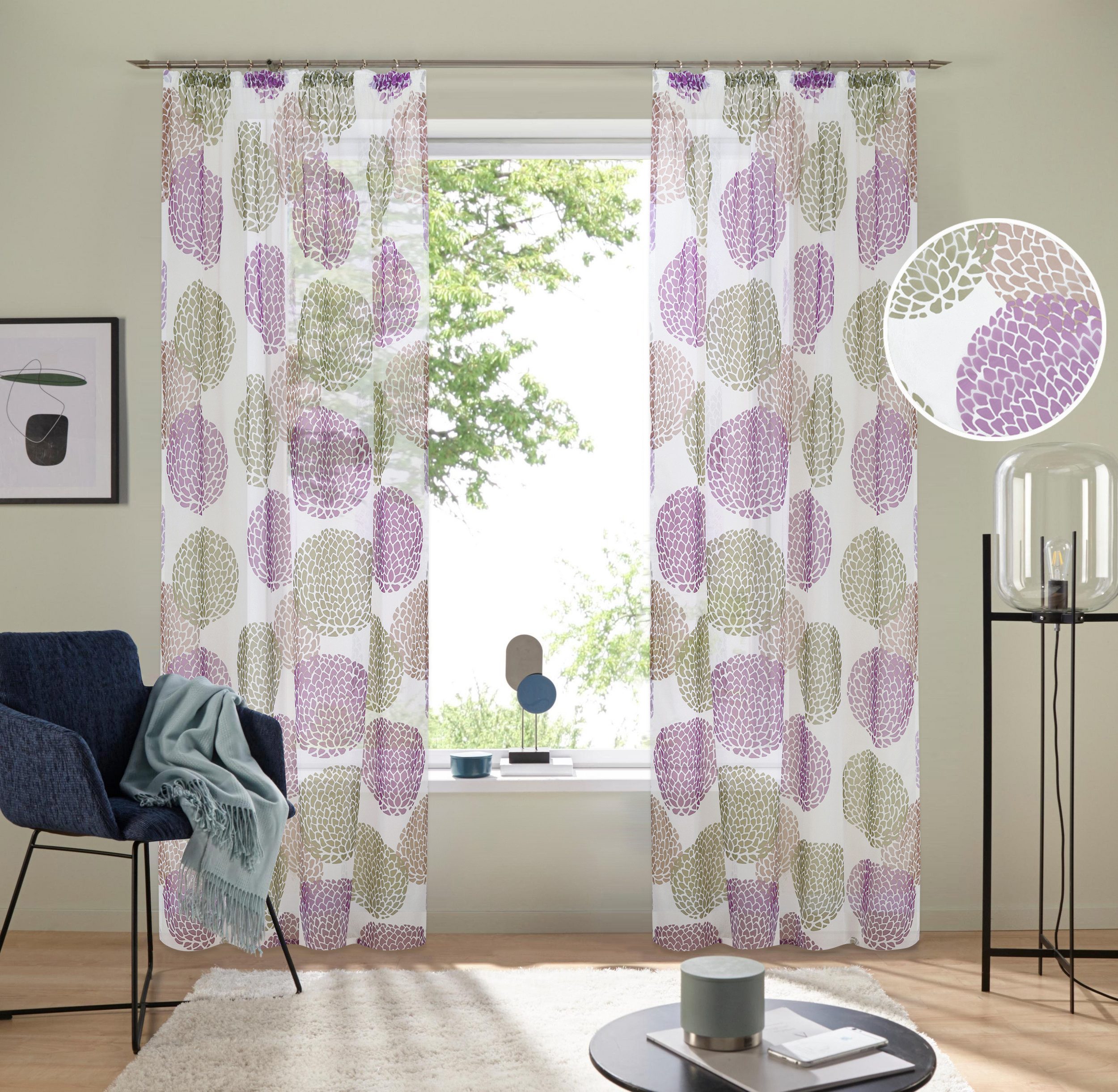 my home Gardine Belem, Kräuselband (1 günstig online kaufen