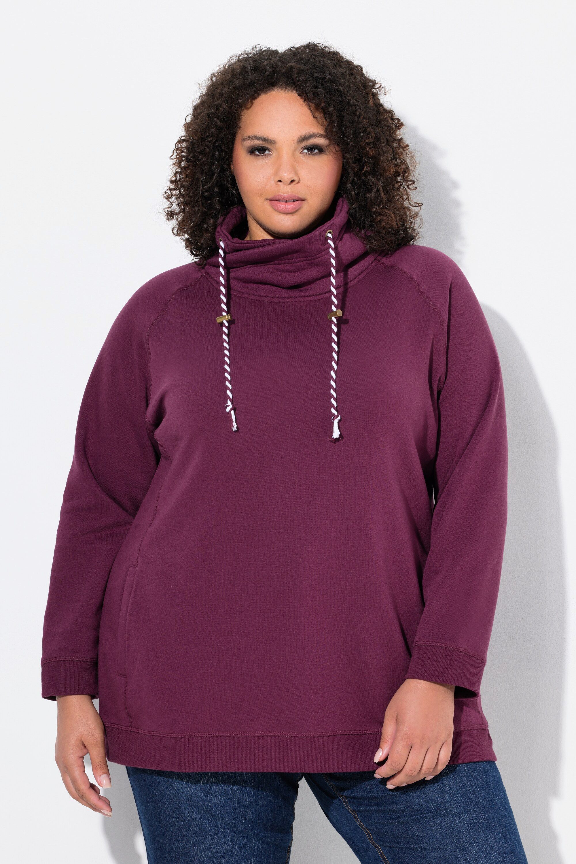 Ulla Popken Sweatshirt Sweatshirt weiter Stehkragen Taschen – Bild 5 von 5