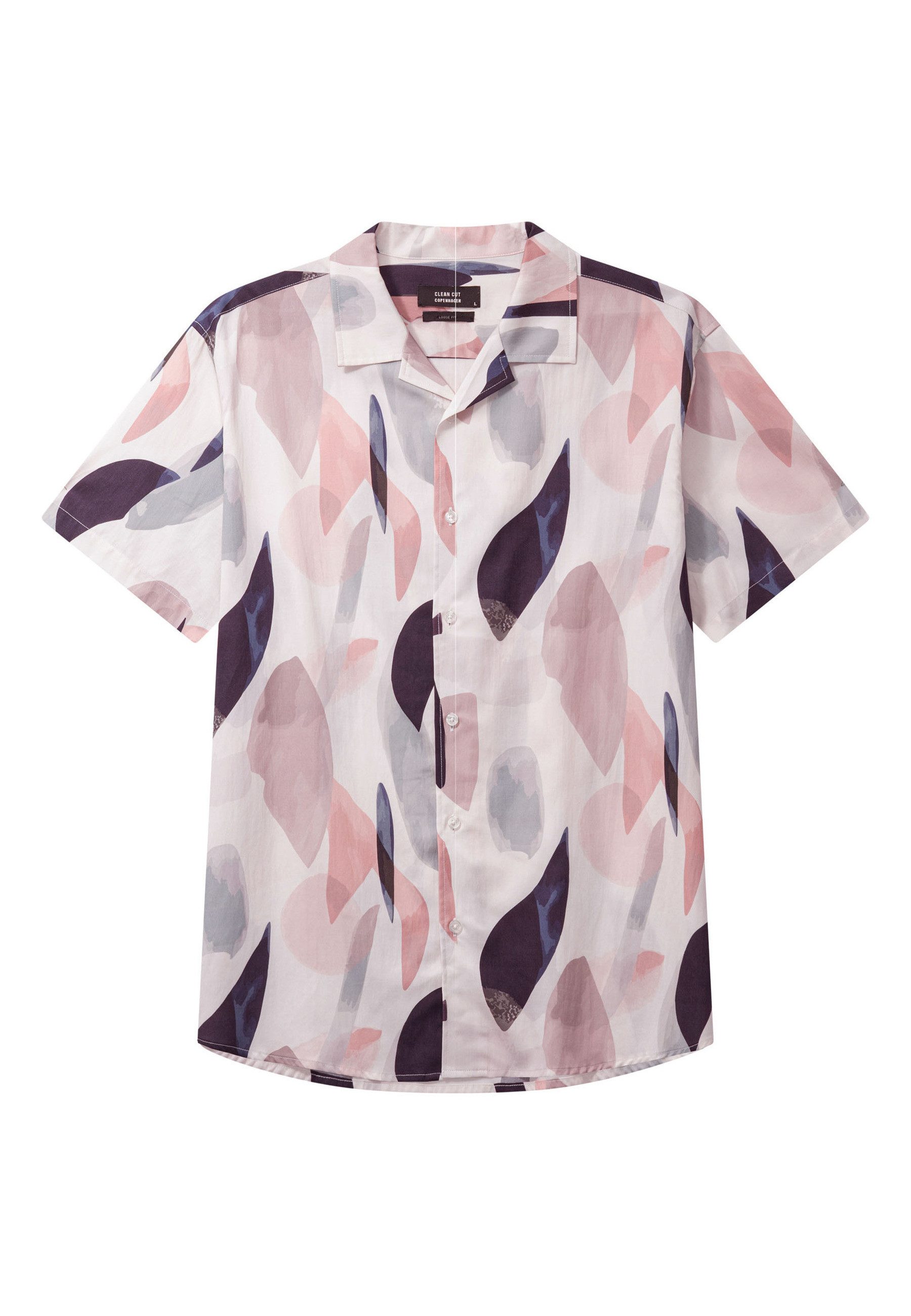Clean Cut Copenhagen Kurzarmhemd Clean Cut Copenhagen Bowling Ebbe Printed S/S Shirt (1-tlg)