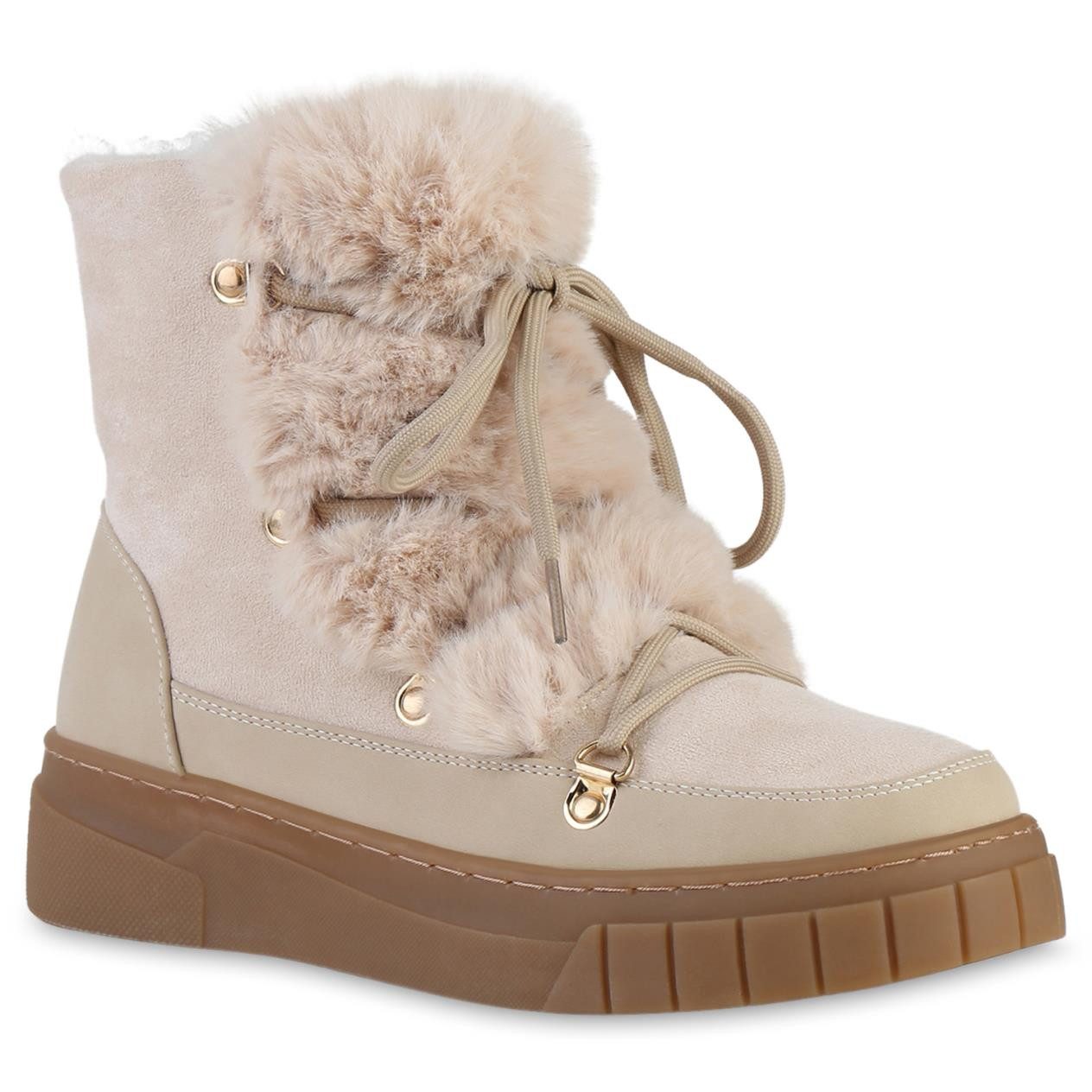 VAN HILL 841331 Winterstiefelette Damen Warm Gefüttert Winter Boots Stiefel günstig online kaufen