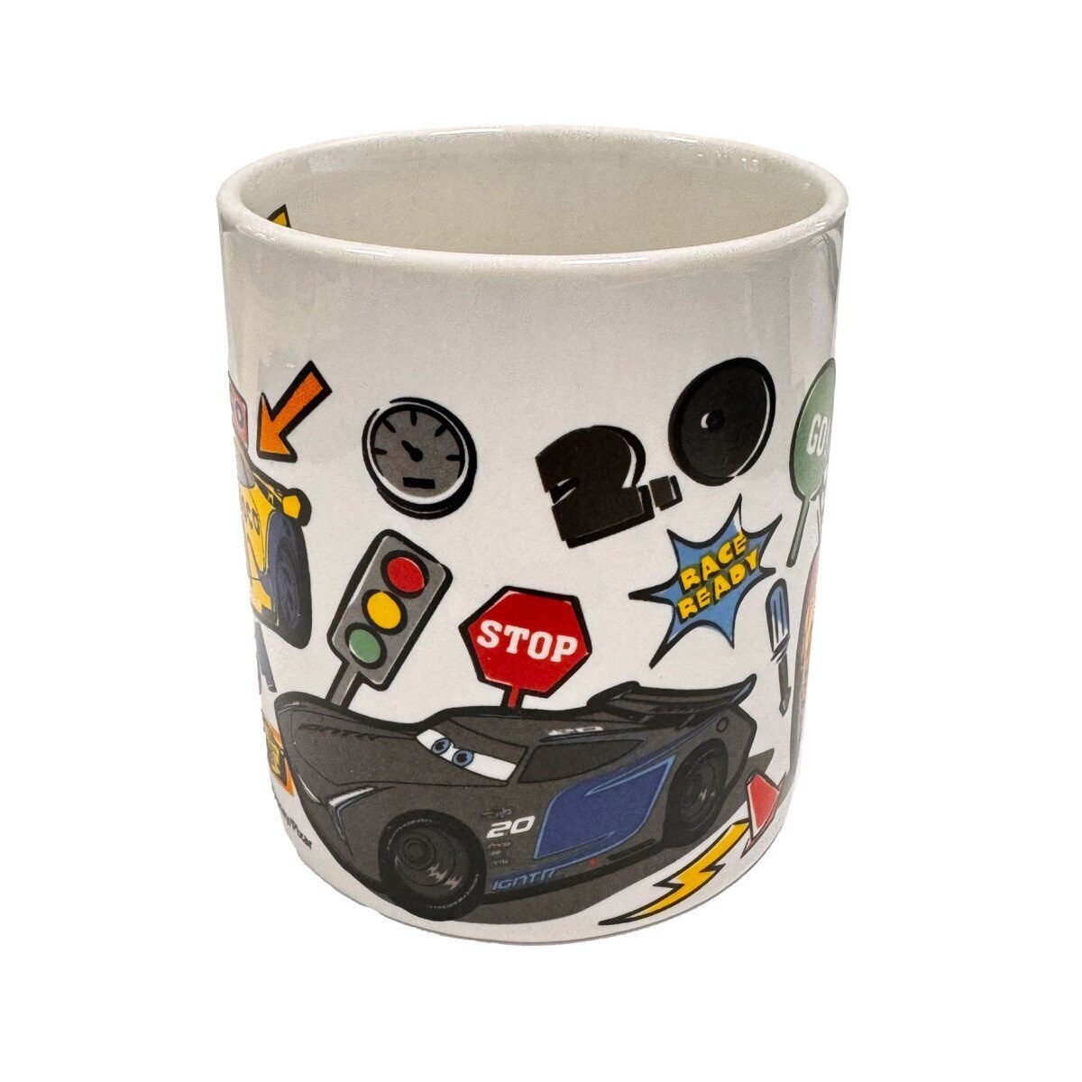 Disney Cars Tasse Disney Cars Stickers Porzellanbecher 235 ml, 1-tlg.
